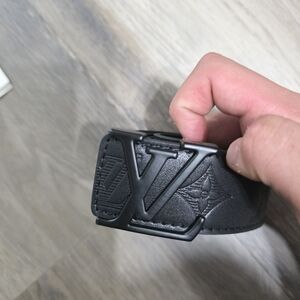 Louis Vuitton Black Embossed Belt